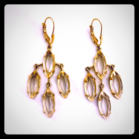 Kate Spade Kahina Crystal Gold Chandelier Earrings
